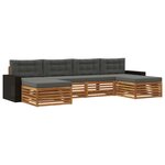 vidaXL Ensembles de canapés avec coussin 6 Pièces Bois d'Acacia Massif