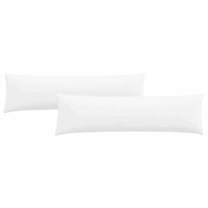 vidaXL Coussins de canapé 2 pc tissu Blanc 145 x 40 cm