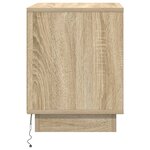 vidaXL Table de chevet avec lumières LED Chêne Sonoma 44x34 5x45 cm