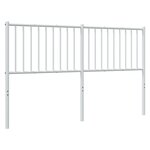 vidaXL Tête de lit métal blanc 160 cm