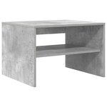 vidaXL Table basse Gris béton 60 x 50 x 40 cm Bois d'ingénierie