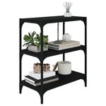 vidaXL Bibliothèque Noir 60x33x70 5 cm Bois d'ingénierie et acier