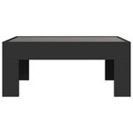 vidaXL Table basse avec LED infini noir 70x50x30 cm