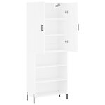 vidaXL Buffet haut Blanc 69 5x34x180 cm Bois d'ingénierie