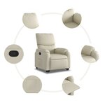 vidaXL Fauteuil inclinable Crème Similicuir
