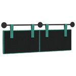 vidaXL Tête de lit suspendue Avec lumière LED Turquoise Velours