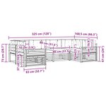 vidaXL Ensemble de canapés d'extérieur 6 pc Blanc et Beige