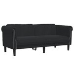 vidaXL Ensemble de canapés 2 Pièces noir velours