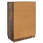 vidaXL Buffet Chêne fumé 66 x 34 5 x 92 cm Bois d'ingénierie