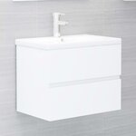 vidaXL Meubles de salle de bain blanc bois d'ingénierie