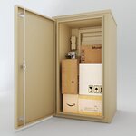 Boîte aux lettres et colis 2-en-1 connectée Boks One + Porte arrière pour encastrement (RAL 1015)