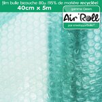 1 rouleau de film bulle d'air recycle largeur 40 cm x longueur 5 mètres - gamme air'roll green de la marque enveloppebulle