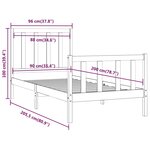 Vidaxl cadre de lit bois solide 90x200 cm