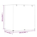 vidaXL Housses de balancelle 2 Pièces 12 œillets 220x177x220 cm PE