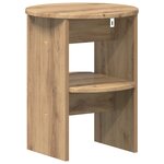 vidaXL Meuble d'appoint 2 pc Chêne Artisanal Ø40 x 50 cm
