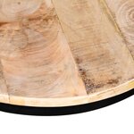 vidaXL Table basse 2 Pièces Bois de manguier brut Rond 40/50 cm