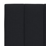vidaXL Coussin de tête de lit Hanko noir 140 cm tissu