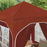 vidaXL Tente de fête pop-up 192 x 192 x 245 cm Terre cuite
