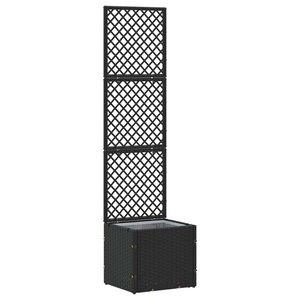 vidaXL Cache-pot de jardin Noir 35 x 30 x 135 cm Métal
