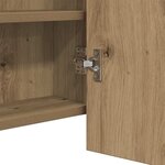 vidaXL Cabinet Miroir LED avec porte chêne artisanal 100 x 12 x 45 cm