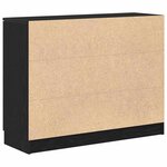 vidaXL Buffet Noir 90 5 x 30 x 70 cm Bois d'ingénierie