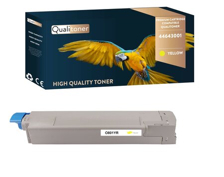 Qualitoner x1 toner 44643001 jaune compatible pour oki