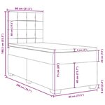 vidaXL Sommier à lattes de lit avec matelas bleu 80x200 cm velours