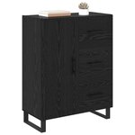 vidaXL Buffet Chêne noir 69 5 x 34 x 90 cm Bois d'ingénierie et fer