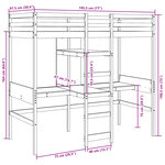 vidaXL Cadre de lit superposé sans matelas 90x190cm bois de pin massif