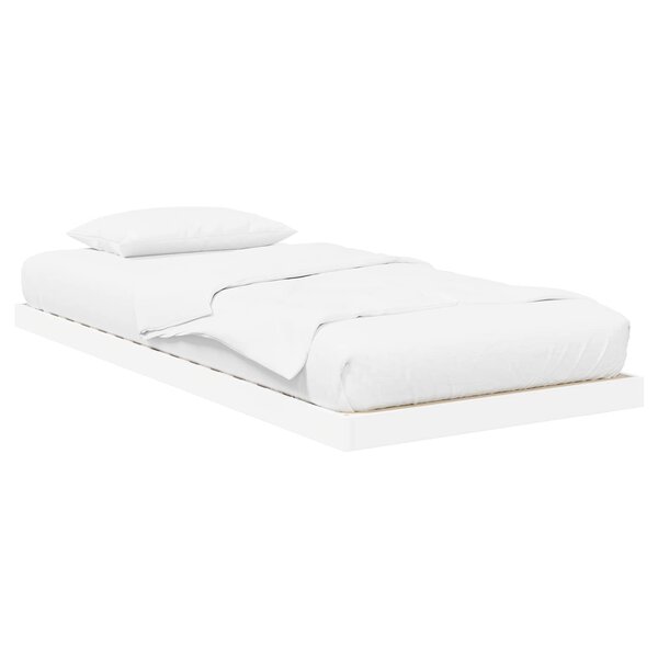 vidaXL Cadre de lit surélevé Blanc 71 5 x 190 cm Bois d'ingénierie