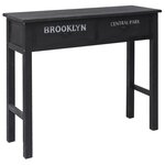 vidaXL Table console Noir 90 x 30 x 77 cm Bois