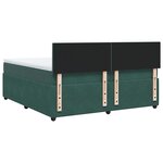vidaXL Sommier à lattes de lit et matelas Vert foncé 200x200cm Velours
