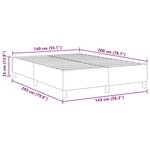vidaXL Cadre de lit plateforme Vert gris 140 x 200 cm tissu