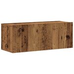 vidaXL Meubles TV muraux 4 Pièces vieux bois bois d'ingénierie