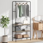 vidaXL Portant à vêtements avec étagères Chêne sonoma 77 x 30 x 171 cm