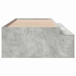vidaXL Cadre de lit avec rangement Gris béton 100 x 200 cm