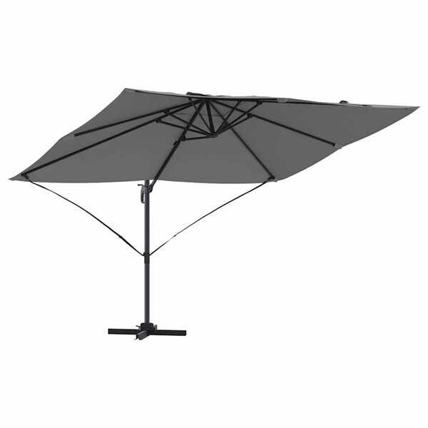 vidaXL Parasol Roma à Bras Déporté Anthracite et noir