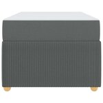 vidaXL Cadre de lit avec matelas Gris foncé 90 x 190 cm tissu