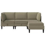 vidaXL Ensemble de meubles pour le salon 4 pc Kaki Tissu