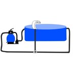 Vidaxl fontaine cascade de piscine acier inoxydable 45 x 30 x 60 cm
