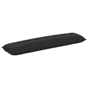 vidaXL Coussin de Dos Noir 200 x 50 cm Tissu en velours côtelé
