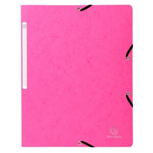 Exacompta : chemise élastique sans rabat a4 - fabriquée en france - fuchsia