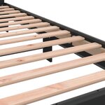 vidaXL Cadre de lit noir 90x200 cm bois d'ingénierie et métal