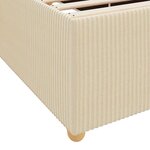 vidaXL Cadre de lit Autre Crème 120 x 190 cm tissu