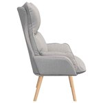 vidaXL Fauteuil relaxant Gris nuage 69 x 74 x 93 cm tissu