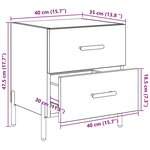 vidaXL Cabinet de chevet 2 Pièces Chêne noir 40 x 35 x 47.5 cm