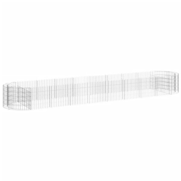 vidaXL Lit surélevé à gabion Fer galvanisé 500x100x50 cm