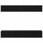 vidaXL Ensemble meuble TV 4 Pièces Chêne noir 100 x 30 x 30 cm