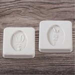 Tampons caoutchouc pour savon à faire soi-même x 2 - lapin & carotte