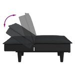 vidaXL Canapé-lit noir tissu